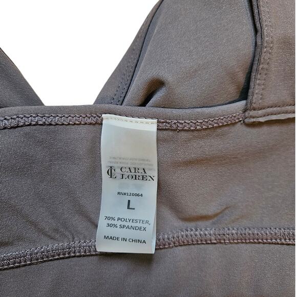 NWOT! 2-PACK Cara Loren Active Twist Sports Bra Brown Large - Picture 3 of 5